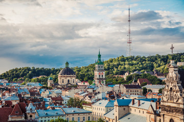 Fototapeta na wymiar Lviv panoramic view