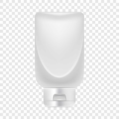 Big creme tube icon. Realistic illustration of big creme tube vector icon for web