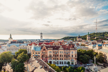 Fototapeta na wymiar Lviv city view