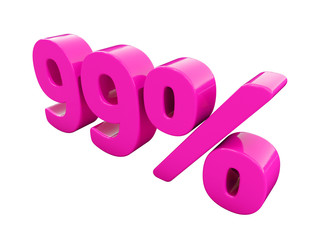 99 Percent Pink Sign