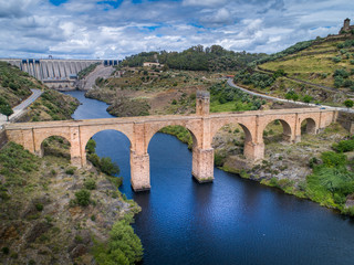 Fototapeta na wymiar Roman Bridge at Alcantara, Spain