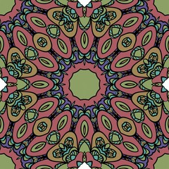 mistic floral seamless pattern. vector illustration