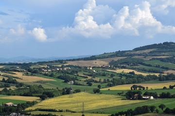 Fototapeta premium Gradara countryside landscape, Italy