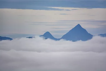 Photo sur Plexiglas K2 The mist on the mountain, Gunung Silipat in Yala province south Thailand.