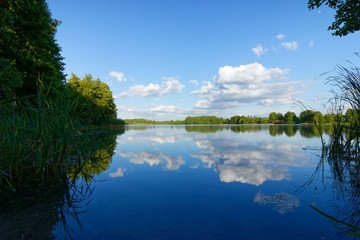Lake during sunny day