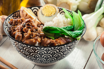 Taiwanese braised pork over rice