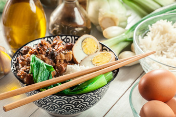 Taiwanese braised pork over rice