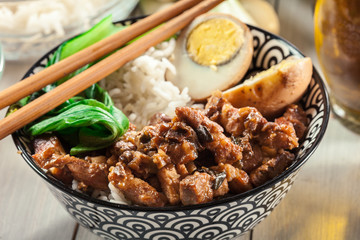 Taiwanese braised pork over rice