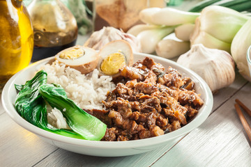 Taiwanese braised pork over rice