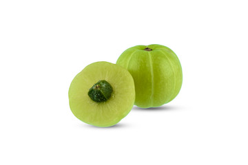 Indian gooseberry isolated on white background