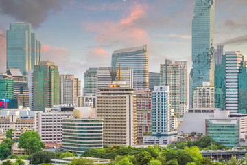 Obraz premium Bangkok city skyline from top view in Thailand