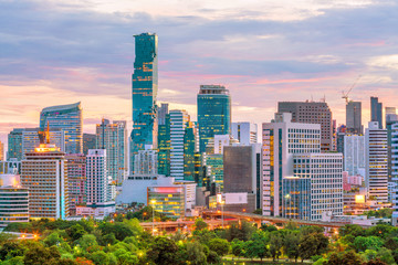 Obraz premium Bangkok city skyline from top view in Thailand