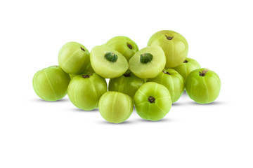 Indian gooseberry isolated on white background