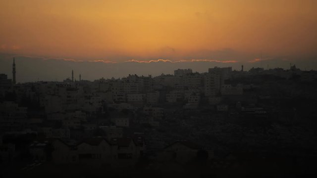 Sunrise In azarya, palestine, Time Lapse