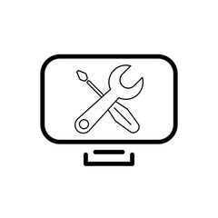 tv repair icon. Vector illustration