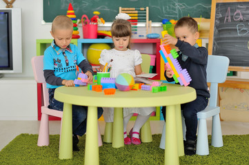 Children play in the children's room