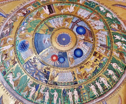 Sch&ouml;pfung, Mosaik, Markusdom, Venedig