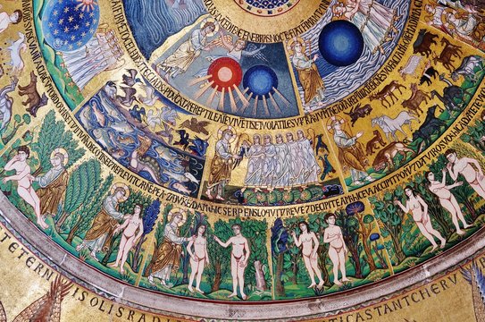 Sch&ouml;pfung, Mosaik, Markusdom, Venedig