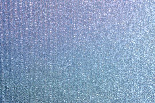 close up of condensation on transparent plastic surface