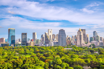 Bangkok city skyline from top view in Thailand