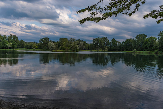 Erlensee bei Rosenheim am Abend