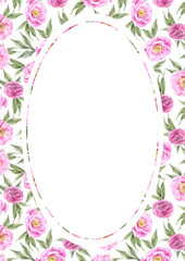 floral frame with flowers