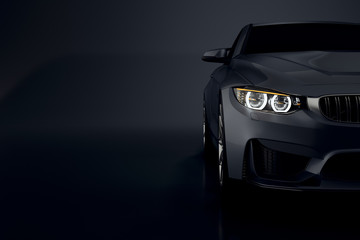 3d sport car, studio render