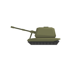 Fototapeta premium Tank, army machine, heavy, special transport vector Illustration on a white background