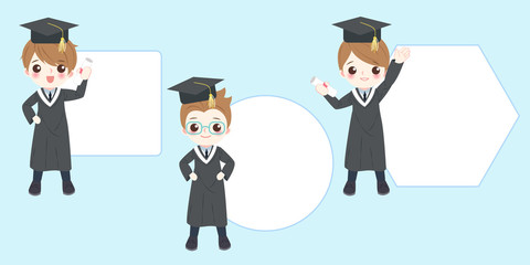 cute cartoon graduate