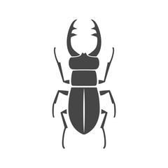 Stag beetle icon, deer beetle