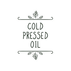 Vector Icon: Cold Pressed Oil.