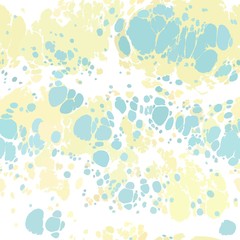 Seamless pattern with colored spots. Ebru art.