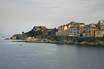 Panoramic view of Corfu city. Greece