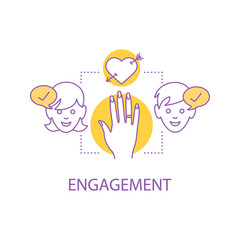 Engagement concept icon