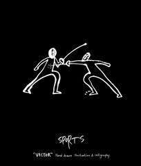 스포츠 포스터 / 손으로 그린 스포츠 그림