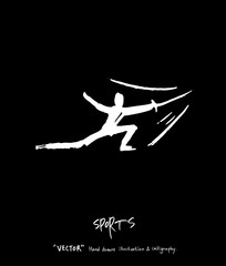 스포츠 포스터 / 손으로 그린 스포츠 그림