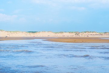 Sandy Formby Beach  near Liverpool on a sunny day