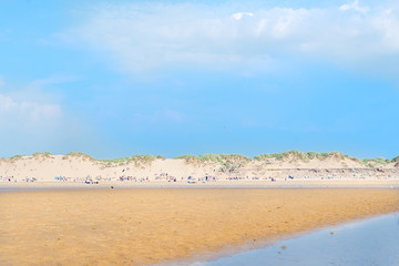 Sandy Formby Beach  near Liverpool on a sunny day