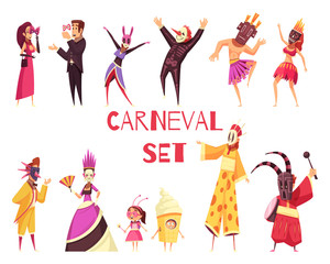 Fototapeta na wymiar Carnival Party Set