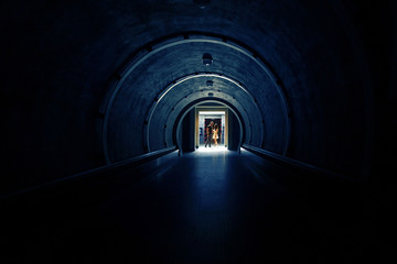 A beautiful couple in a dark room