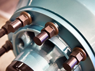 Bolts and nuts of wheel of truck