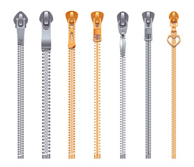 Zipper Collection Realistic Set © Macrovector