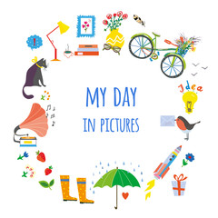 My day conceptual vector illustration