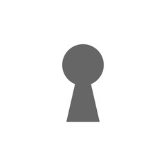 Keyhole icon. Vector illustration, flat design.