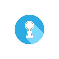 Keyhole icon. Vector illustration, flat design.