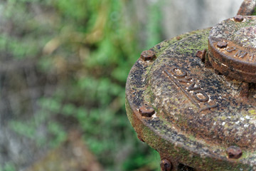 Rusty steel element, industrial background for commercial use