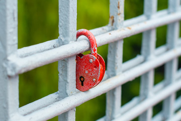 symbol of a strong marriage. padlock