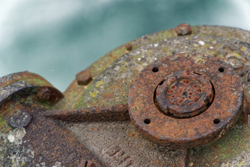 Rusty steel element, industrial background for commercial use