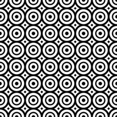 Seamless pattern with black and white circles - 210665318