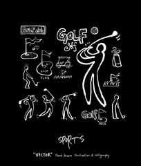 스포츠 포스터 / 손으로 그린 스포츠 그림